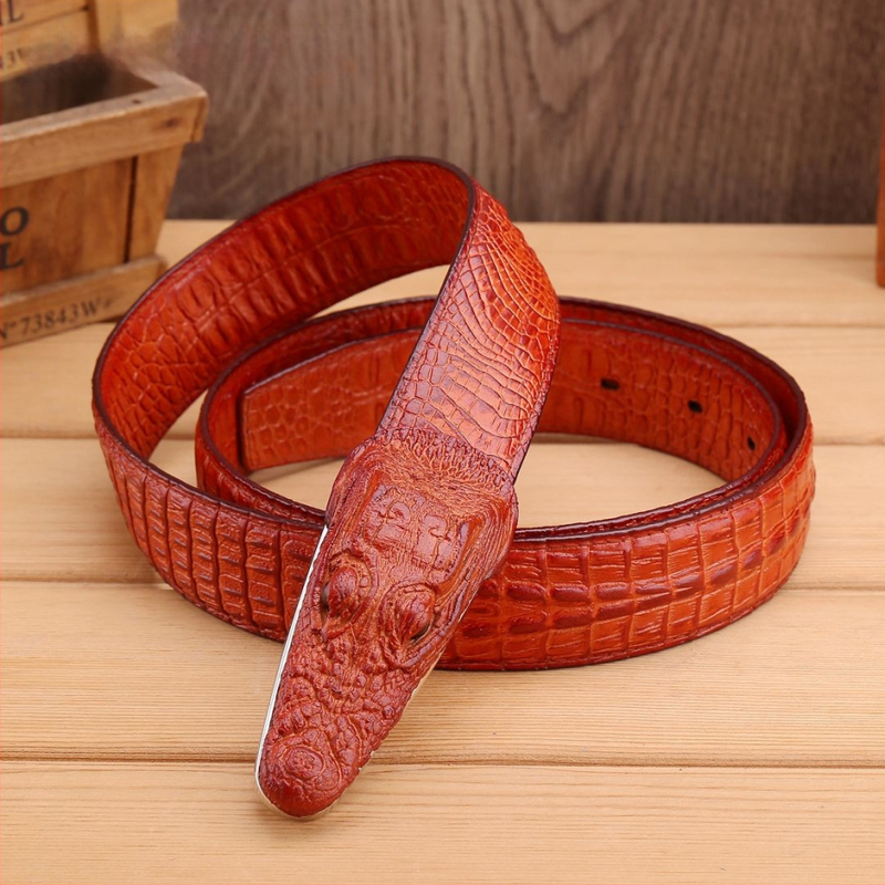Naujas plokščias universalus krokodilo diržas vyrams, automatinė sagtis, tikras diržas, grynos karvės odos, prailgintas didelis juosmens diržas, gamintojai