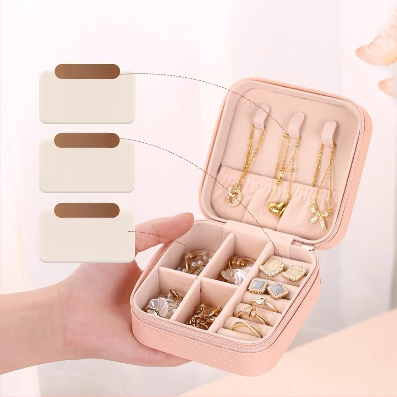 Fini nakit Prsten Naušnice Ogrlica Naušnice Naušnice Narukvica Prijenosna High Sense Mini Karirana kutija za pohranu