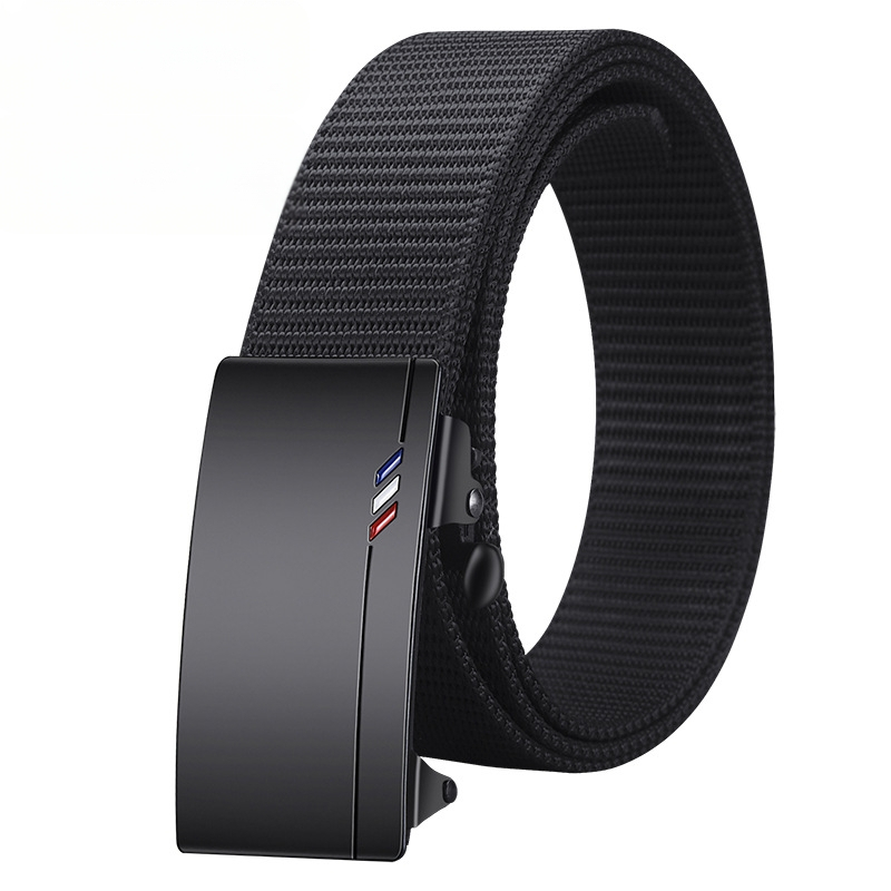 Vyriškas bedantis automatinis sagties drobės diržas, madingas austas lauko karinio mokymo austos kelnės, nailono taktinis išorinis diržas