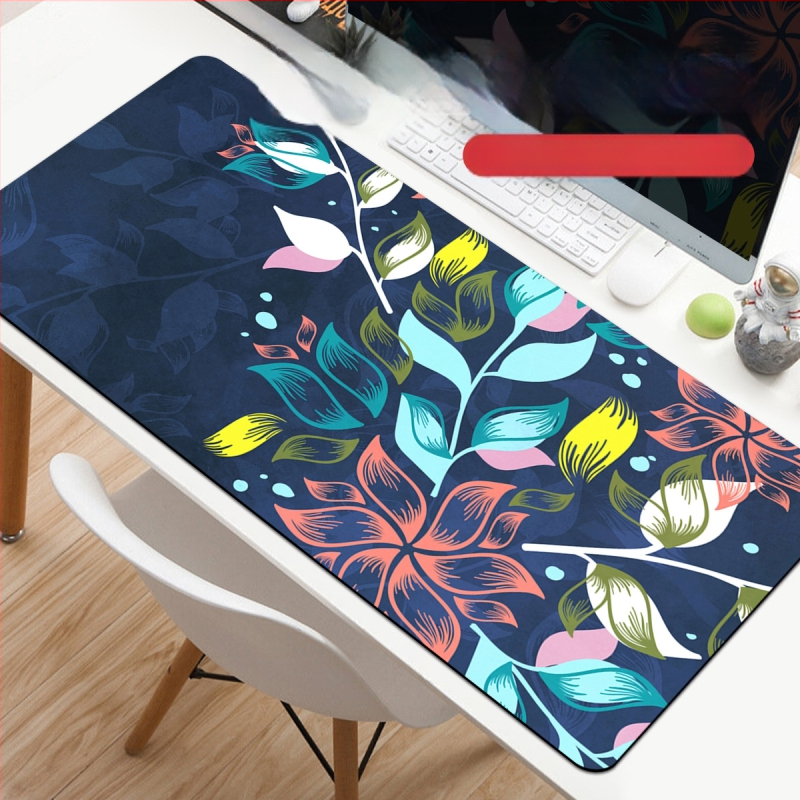 „Amazon“ tarpvalstybinis naujas gėlių žaliųjų augalų serijos pelės kilimėlis, paprastas gėlių formos, itin didelis, purvui atsparus, neslystantis guminis kilimėlis