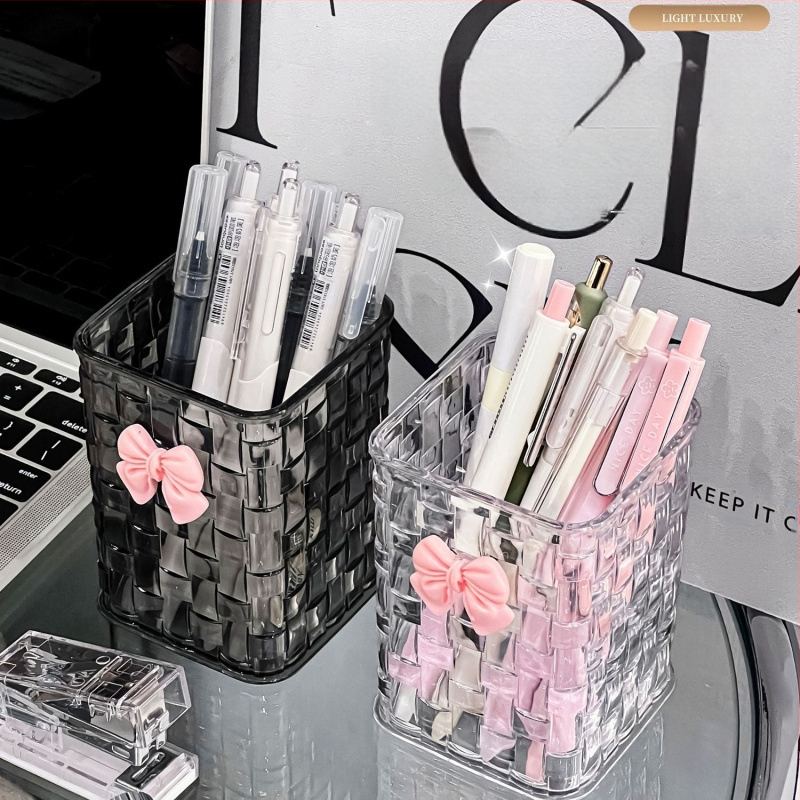 Galda pildspalvu turētāja uzglabāšanas kaste studentu kopmītņu rakstāmgalds rakstāmgalda kancelejas preču uzglabāšanas plaukts caurspīdīga kastes artefakts