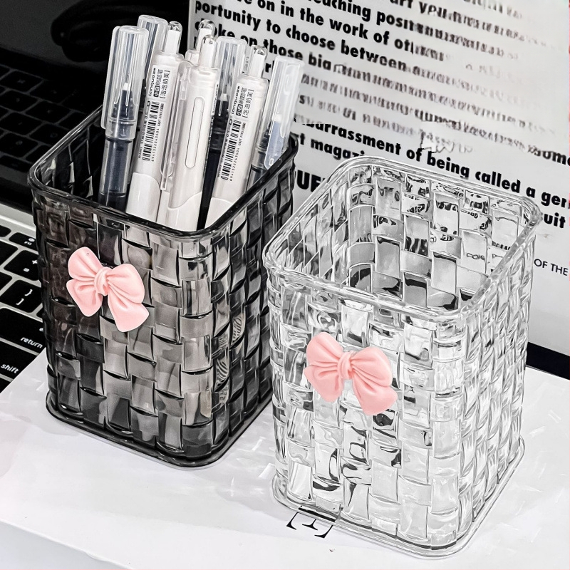 Galda pildspalvu turētāja uzglabāšanas kaste studentu kopmītņu rakstāmgalds rakstāmgalda kancelejas preču uzglabāšanas plaukts caurspīdīga kastes artefakts