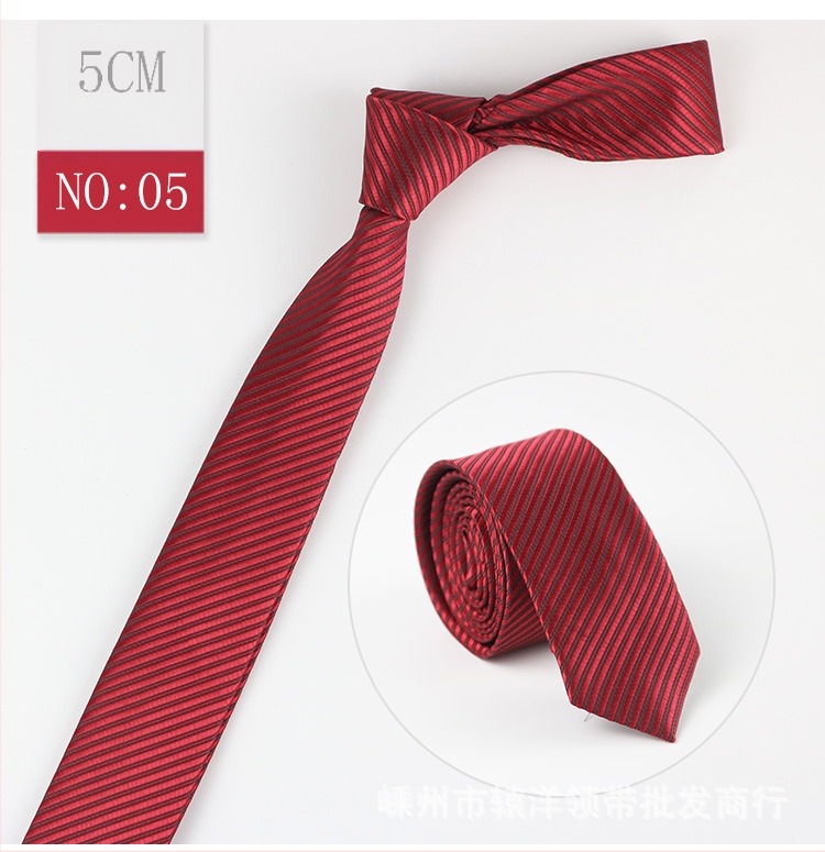 Vyriškas kaklaraištis, korėjietiškas, vienspalvis, madingas, laisvalaikio, madingas, megztas rankomis, 5 cm ilgio, mažas, siauras kaklaraištis, didmeninė prekyba