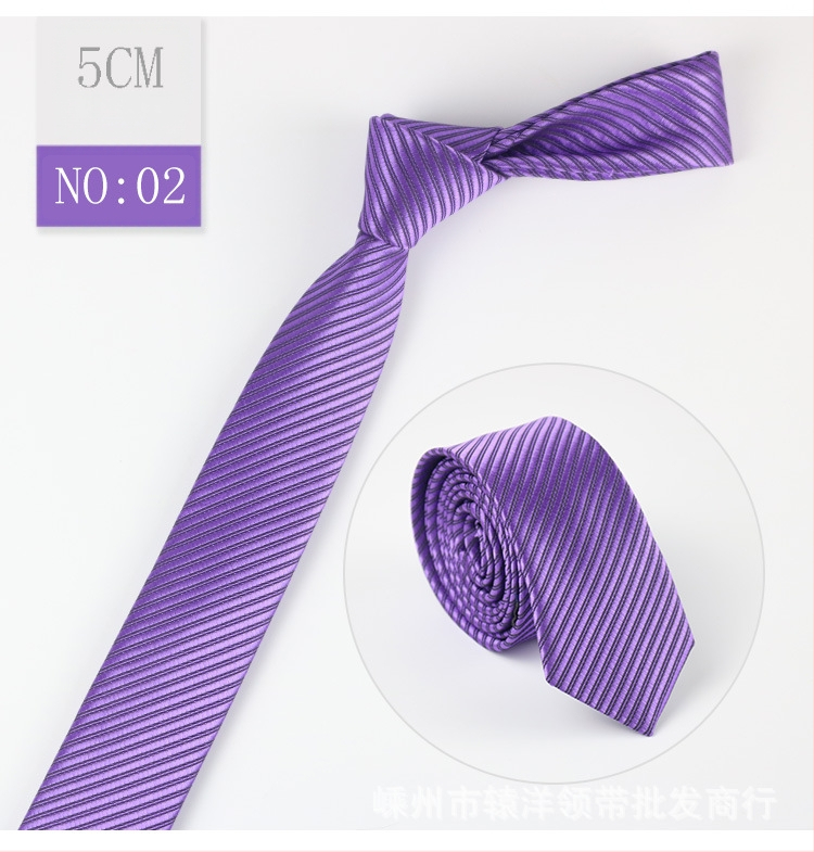 Vyriškas kaklaraištis, korėjietiškas, vienspalvis, madingas, laisvalaikio, madingas, megztas rankomis, 5 cm ilgio, mažas, siauras kaklaraištis, didmeninė prekyba