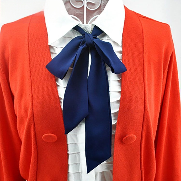 Leptir-mašna za žene, nova čipkasta, korejski stil, britanski akademski stil, valovita točkica, jednobojna, šifonska kravata, vrpca, modna mašna