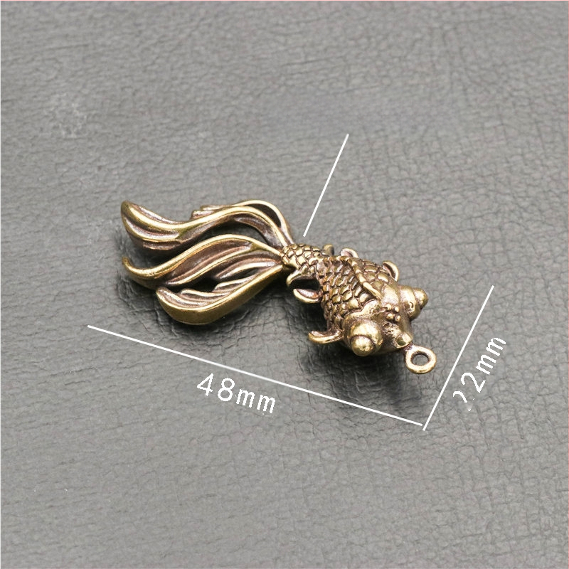 Žalvarinis koi raktų pakabukas, kilnojamas auksinės žuvelės raktas, automobilio pakabukas, gryno vario koi feng shui raktų pakabukas, didmeninė prekyba