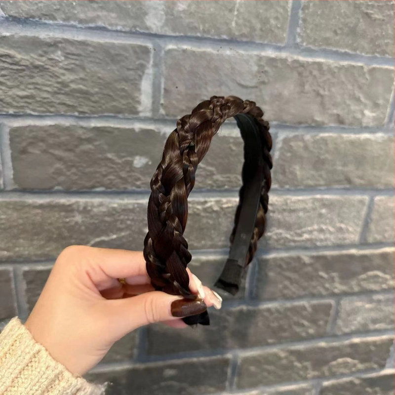 Seitsmepaelaga võileivapunutisega parukapeapael, käsitsi kootud punutud peapael, naturaalse imitatsiooniga, kõrge peanahaga juukseklamber, juukseaksessuaarid