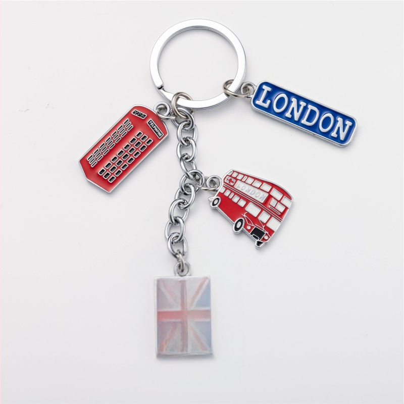 Ключодържател от цинкова сплав, тенденция за пътуване, сувенир, ключодържател за кола, боя, ученическа чанта, раница, ключодържател, висулка