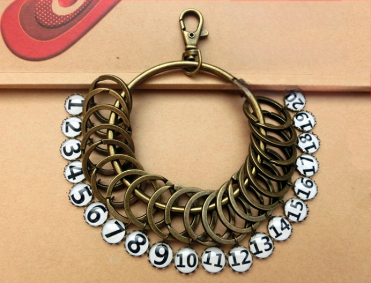 Ρετρό μπρελόκ με παχύρρευστο μπρελόκ, δαχτυλίδι κλειδιού, μεγάλη μπρελόκ, αποθήκη αυτοκινήτου, ξενοδοχείο, αποθήκευση κλειδιών ιδιοκτήτη