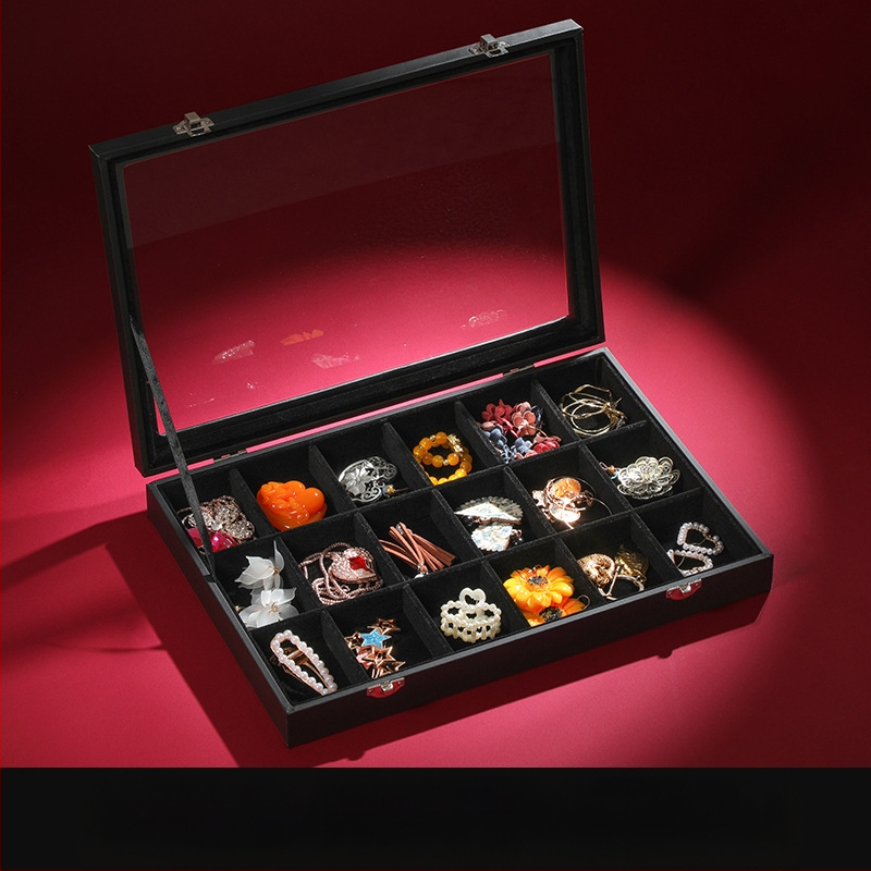 Didelės talpos papuošalų laikymo dėžutė Papuošalų dėžutė Papuošalų demonstracinė dėžutė Auskarai Auskarai, karoliai, apyrankės Žiedų dėžutė