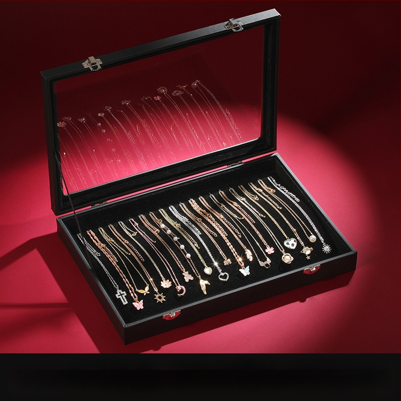Didelės talpos papuošalų laikymo dėžutė Papuošalų dėžutė Papuošalų demonstracinė dėžutė Auskarai Auskarai, karoliai, apyrankės Žiedų dėžutė