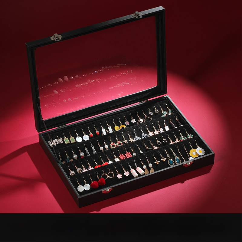 Didelės talpos papuošalų laikymo dėžutė Papuošalų dėžutė Papuošalų demonstracinė dėžutė Auskarai Auskarai, karoliai, apyrankės Žiedų dėžutė