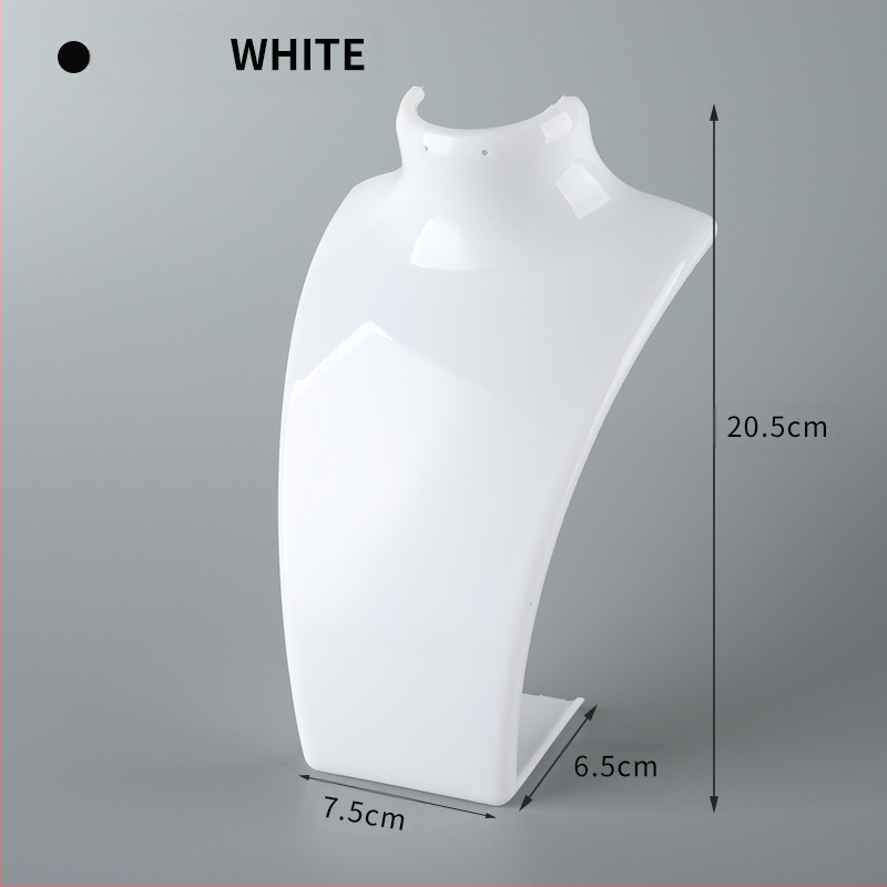 Akrilo karolių demonstravimo stovas, figūrėlės kaklo kaklo formos nefrito pakabuko modelio stovas, papuošalų demonstravimo rekvizitai