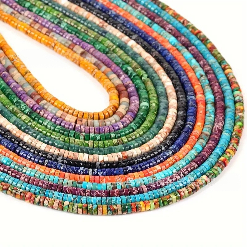 2*4 χιλιοστά φυσικό διαχωριστικό από πέτρα αυτοκράτορα, χαλαρές χάντρες, χειροποίητα DIY βραχιόλια, κοσμήματα, με χάντρες, δίσκος αυτοκράτορα, χονδρική πώληση