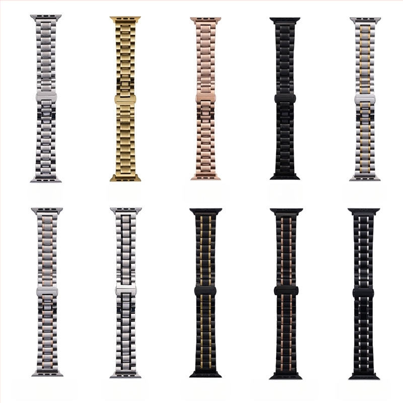 „Apple Watch Five Beads Makers“ tvirtos drugelio sagties „iwatch“ nerūdijančio plieno „Huawei“ laikrodžio dirželis