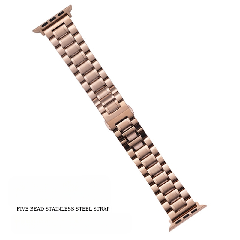 „Apple Watch Five Beads Makers“ tvirtos drugelio sagties „iwatch“ nerūdijančio plieno „Huawei“ laikrodžio dirželis