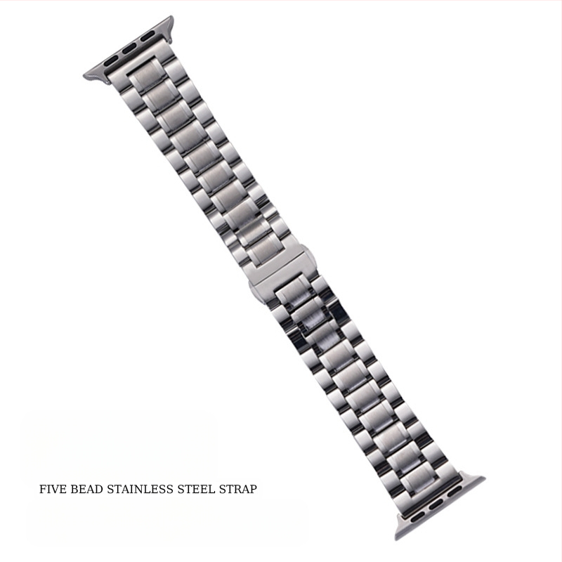 „Apple Watch Five Beads Makers“ tvirtos drugelio sagties „iwatch“ nerūdijančio plieno „Huawei“ laikrodžio dirželis