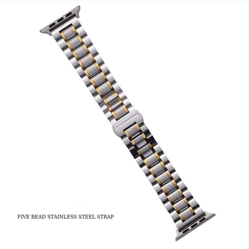 „Apple Watch Five Beads Makers“ tvirtos drugelio sagties „iwatch“ nerūdijančio plieno „Huawei“ laikrodžio dirželis