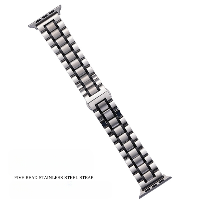 „Apple Watch Five Beads Makers“ tvirtos drugelio sagties „iwatch“ nerūdijančio plieno „Huawei“ laikrodžio dirželis