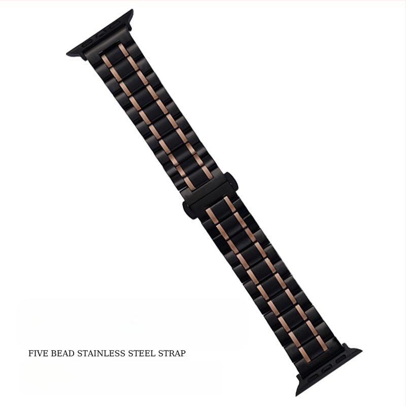 „Apple Watch Five Beads Makers“ tvirtos drugelio sagties „iwatch“ nerūdijančio plieno „Huawei“ laikrodžio dirželis