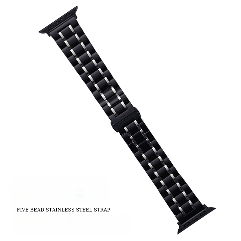 „Apple Watch Five Beads Makers“ tvirtos drugelio sagties „iwatch“ nerūdijančio plieno „Huawei“ laikrodžio dirželis