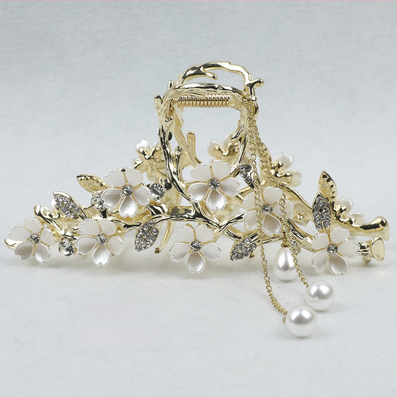 Drugelio kutais antikvarinė rankena, kalnų krištolas, ryklio segtukas, niša gale, galvos apdangalas, plaukų segtukas, moteriškas galvos apdangalas, plaukų aksesuarai, didmeninė prekyba