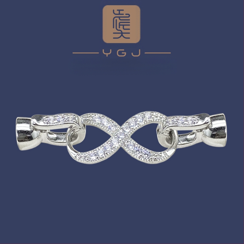 Perlų vėrinys su sagtimi, 18 karatų aukso sagties apyrankė, jungiamoji sagtis, padengta tikru auksu, „pasidaryk pats“ aksesuarai, dekoratyvinė sagtis, 8 simbolių sagtis, nauja