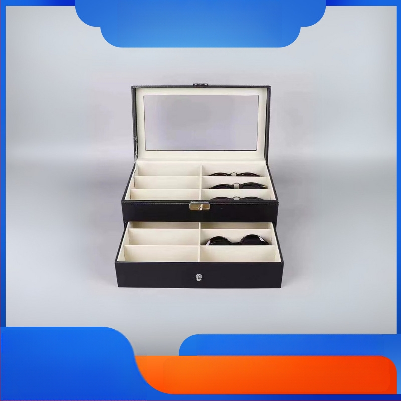 Užsienio prekyba tarpvalstybine vietoje didmeninė prekyba 8 pu odinės medinės akinių nuo saulės dėžutės akinių nuo saulės ekrano teksto žaislinė laikymo dėžutė