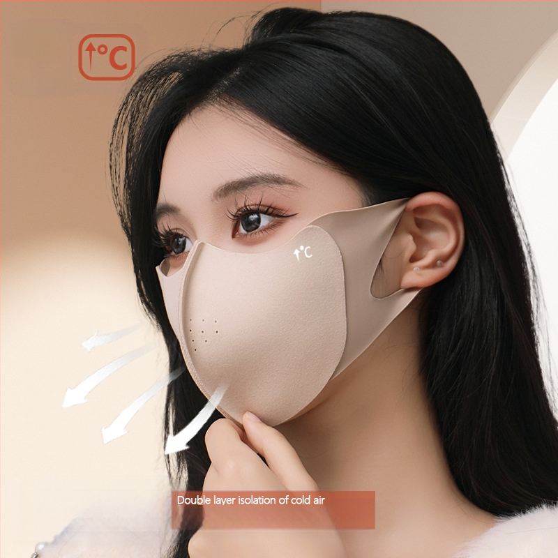 Uus mood soe mask pestav õmblusega leopardprindiga hingav mask 3D näoparandus näita nägu väike tuulekindel talvine ratsutamine