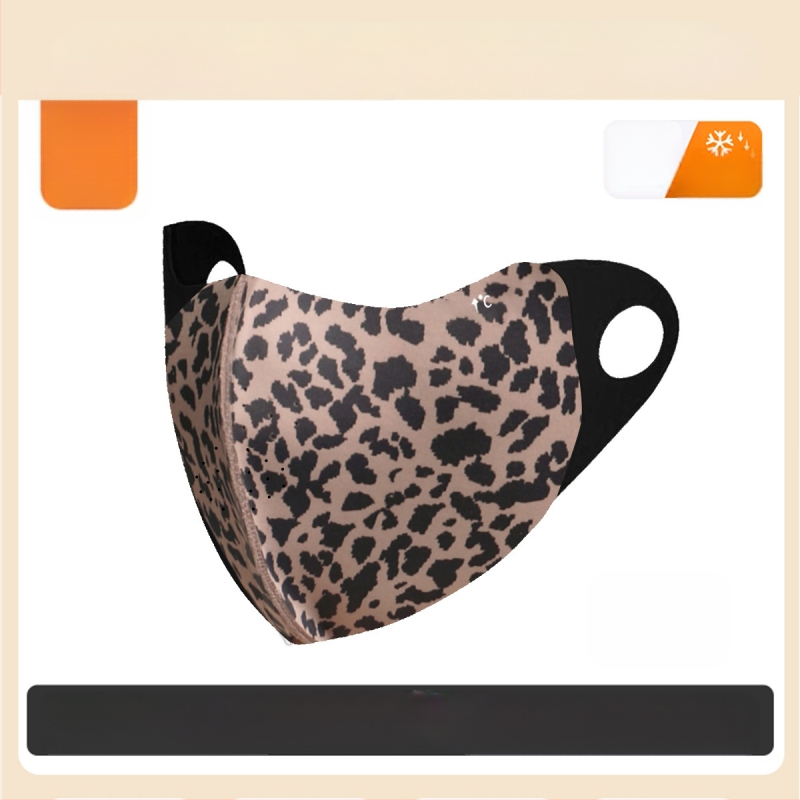 Uus mood soe mask pestav õmblusega leopardprindiga hingav mask 3D näoparandus näita nägu väike tuulekindel talvine ratsutamine
