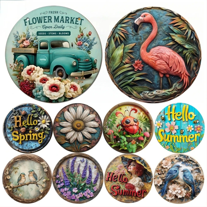 Piiriülesed plahvatused toetavad juuste põlvkonda, 20x20 cm paksune ümmargune alumiiniumist ehte dekoratiivne ripats