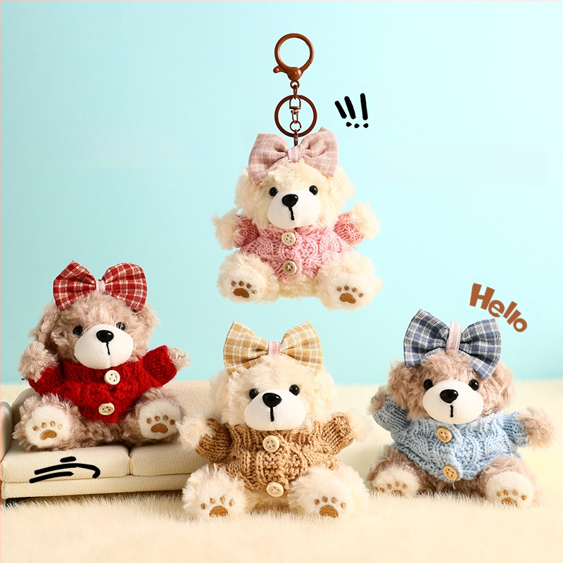 Plüss maci baba kulcstartó táska medál nagy érzékű baba pár kulcstartó egy generációnyi apró ajándék