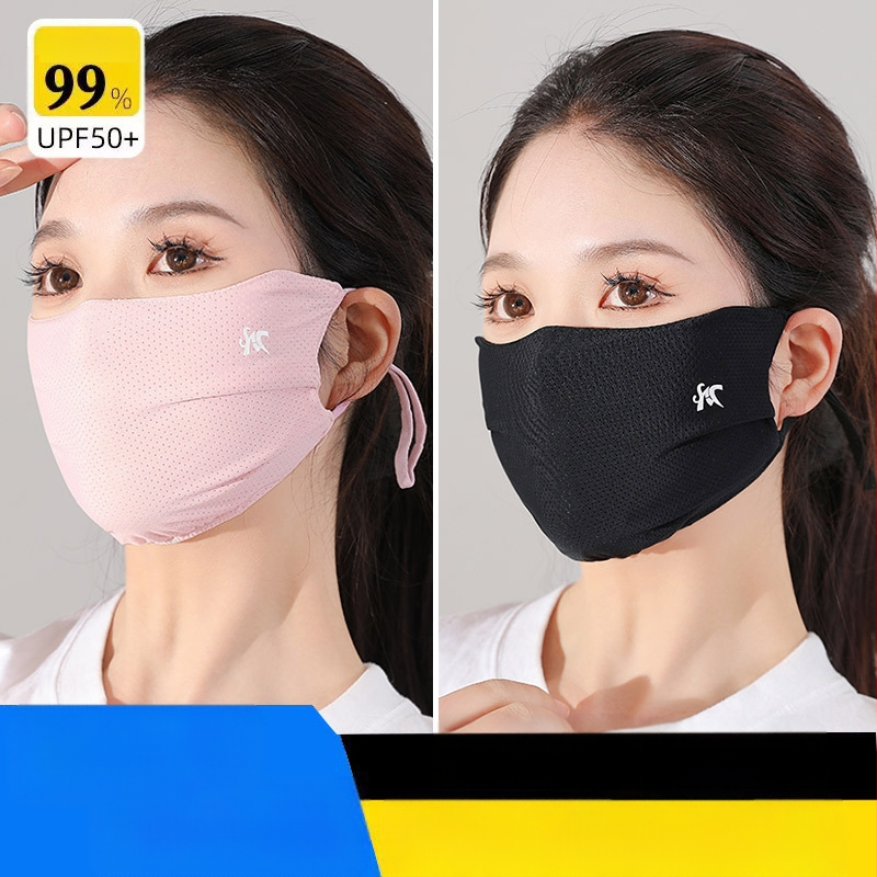 Suvine päikesekaitsemask naistele, silmade kaitse nurgas, hingav, UV-kaitsega õhuke, pestav mask meestele, kõrge välimusega trükk