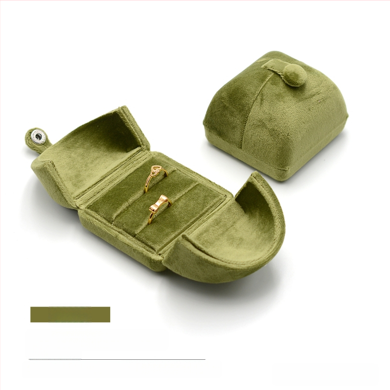 Dupla fűzöld bársony gyűrűdoboz fülbevaló nyaklánc doboz karkötő doboz karkötő karkötő doboz ékszercsomagolás