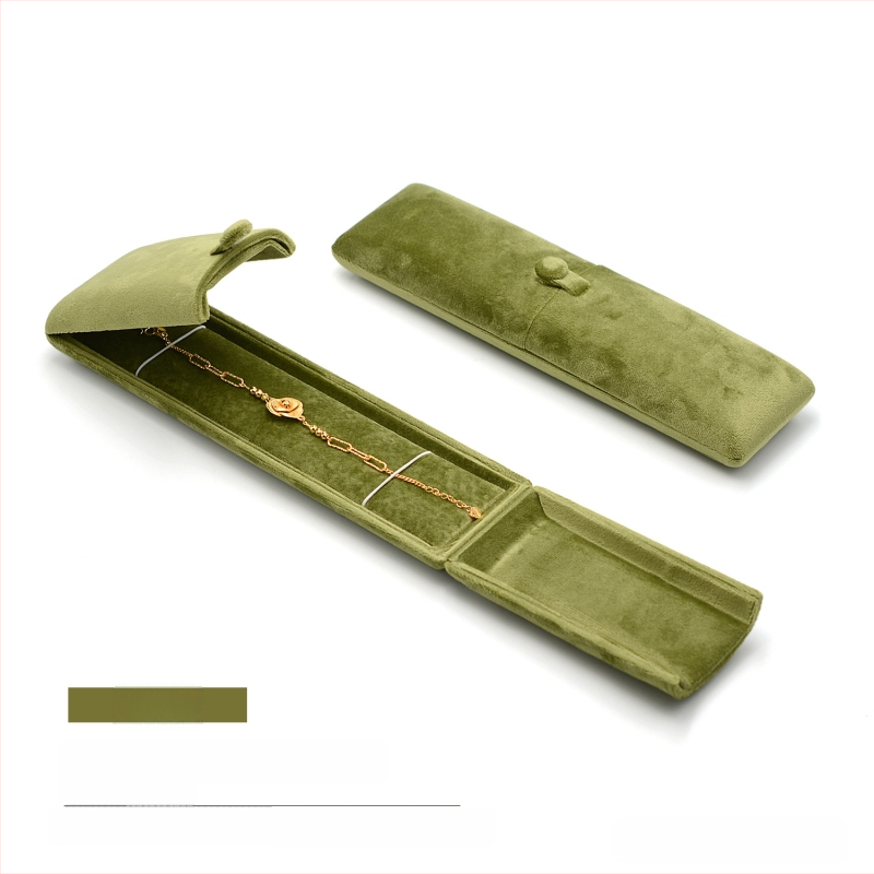 Dupla fűzöld bársony gyűrűdoboz fülbevaló nyaklánc doboz karkötő doboz karkötő karkötő doboz ékszercsomagolás