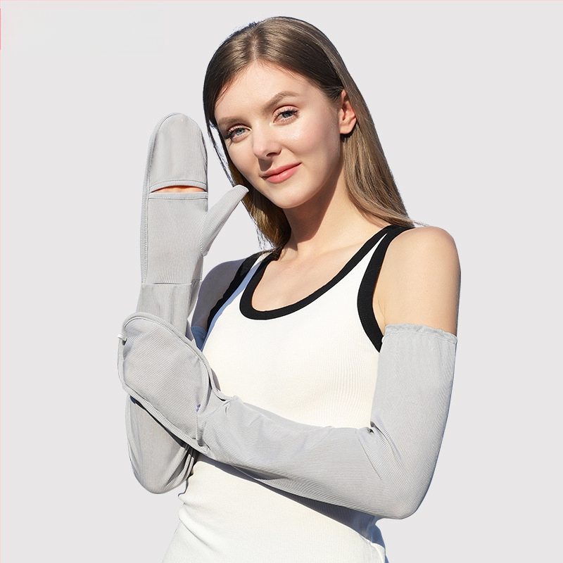 RAYA naiste kott sõrmedele, päikesekaitse varrukas, jääsiidist päikesekaitsekindad, suvine autojuhtimine, UV-kaitsega käekate UPF50+-ga