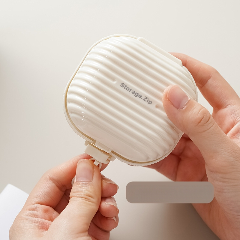 Kreatív cipzáras kis gyógyszeres doboz, hordozható, kétoldalas, különálló gyógyszertároló doboz, háztartási, nedvességálló, alcsomagolású, lezárt doboz