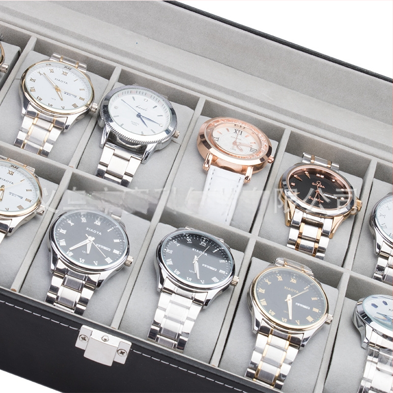 [Standartinis leidimas] „Spot“ didmeninė prekyba 12 bitų laikrodžių laikymo dėžute PU ekrano dėžutė dovanų dėžutė odinių laikrodžių dėžučių gamintojais didmeninė prekyba