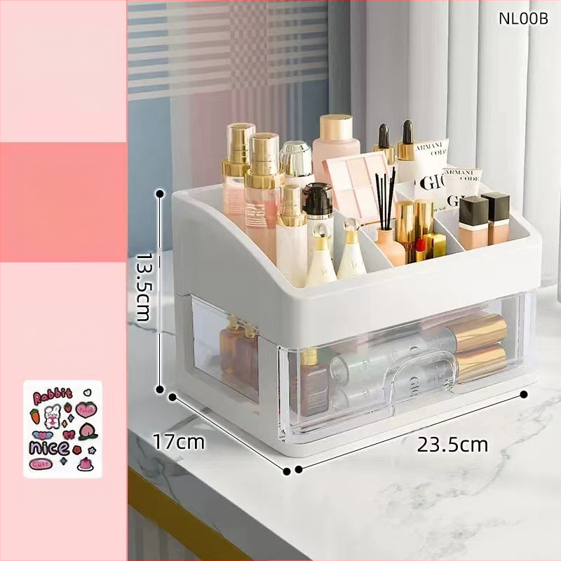 Tüdruku süda tudengi kosmeetika hoiukarp plastist hoiuriiuli sahtli ehtekarbi hoiuriiul meigi hoiukarp