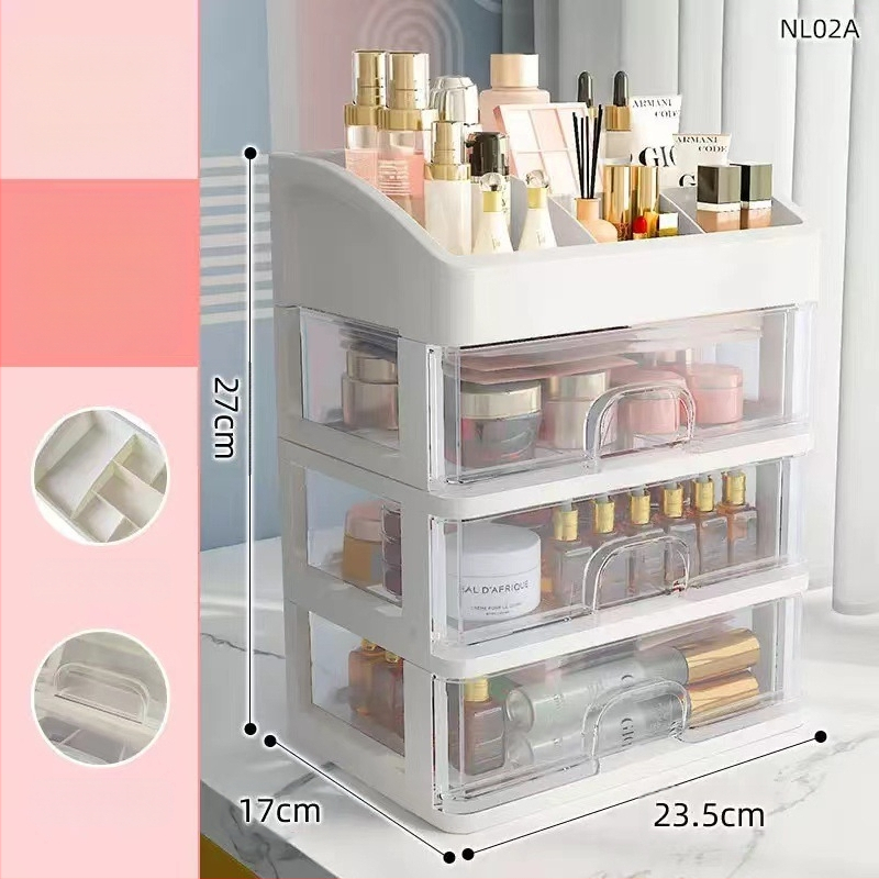 Tüdruku süda tudengi kosmeetika hoiukarp plastist hoiuriiuli sahtli ehtekarbi hoiuriiul meigi hoiukarp