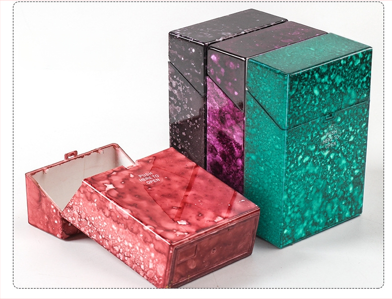 50 db-os nagy kapacitású műanyag cigarettatartó, 20-50 db-os, több specifikációjú, nyomásgátló izzadságszabályozóval ellátott, hordozható kézi cigarettatartó