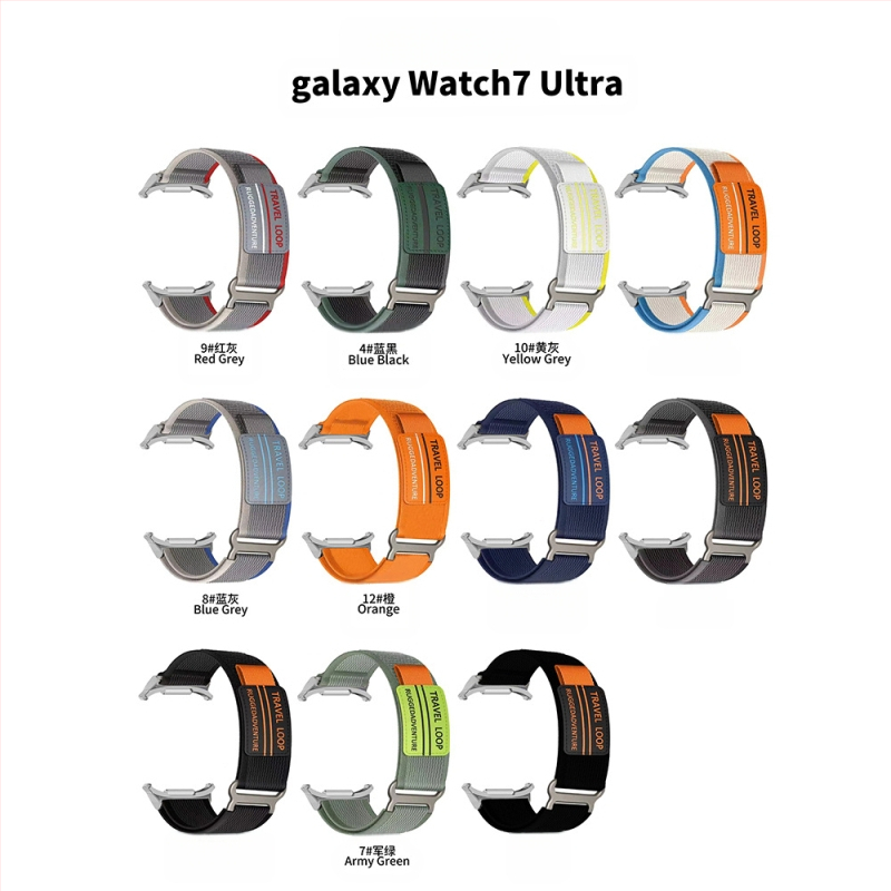 Samsung Galaxy Watch7Ultra dupla szakaszú Wild Trail nejlon tépőzáras, lélegző sportszíjjal kompatibilis