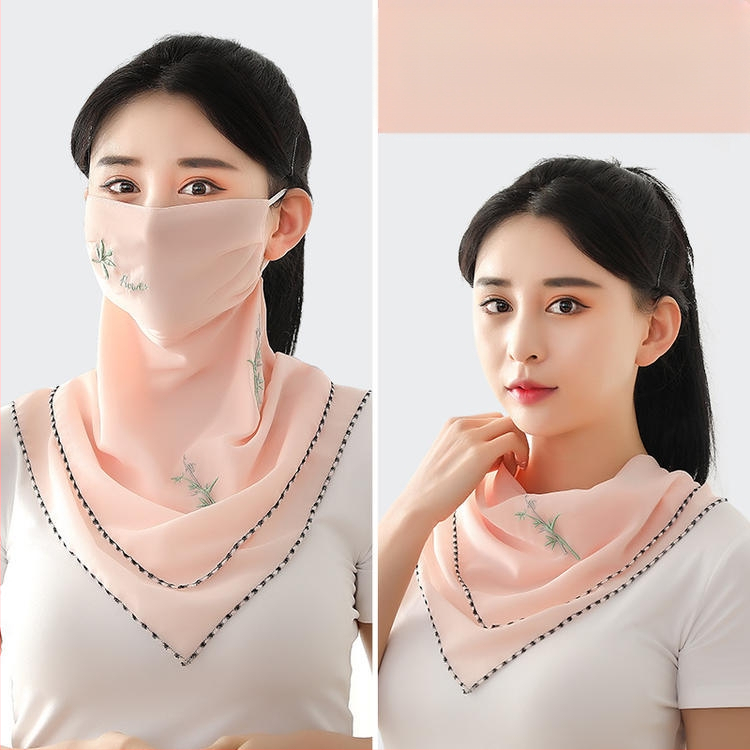 Suvine jääsiidist päikesekaitsekreem naistele, õhuke hingav suvine UV-vastane näomask, täisnäo päikesevari näole Kini