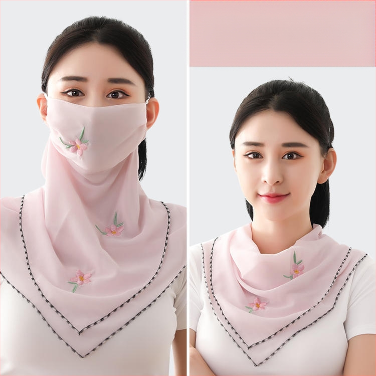 Suvine jääsiidist päikesekaitsekreem naistele, õhuke hingav suvine UV-vastane näomask, täisnäo päikesevari näole Kini