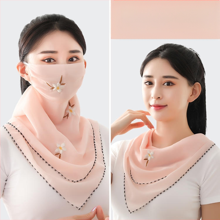 Suvine jääsiidist päikesekaitsekreem naistele, õhuke hingav suvine UV-vastane näomask, täisnäo päikesevari näole Kini