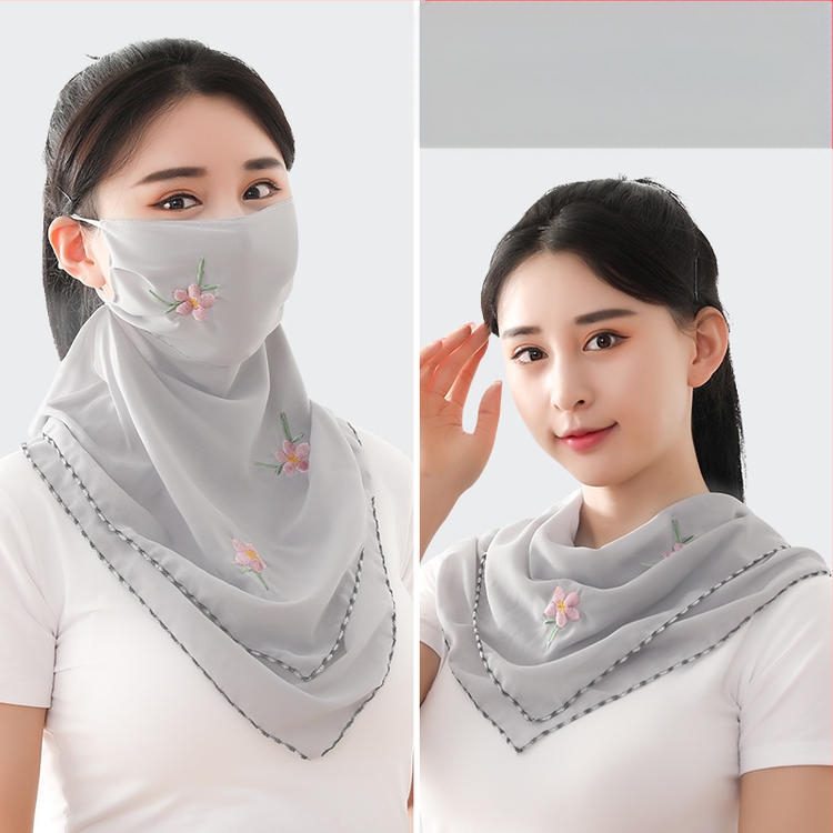 Suvine jääsiidist päikesekaitsekreem naistele, õhuke hingav suvine UV-vastane näomask, täisnäo päikesevari näole Kini