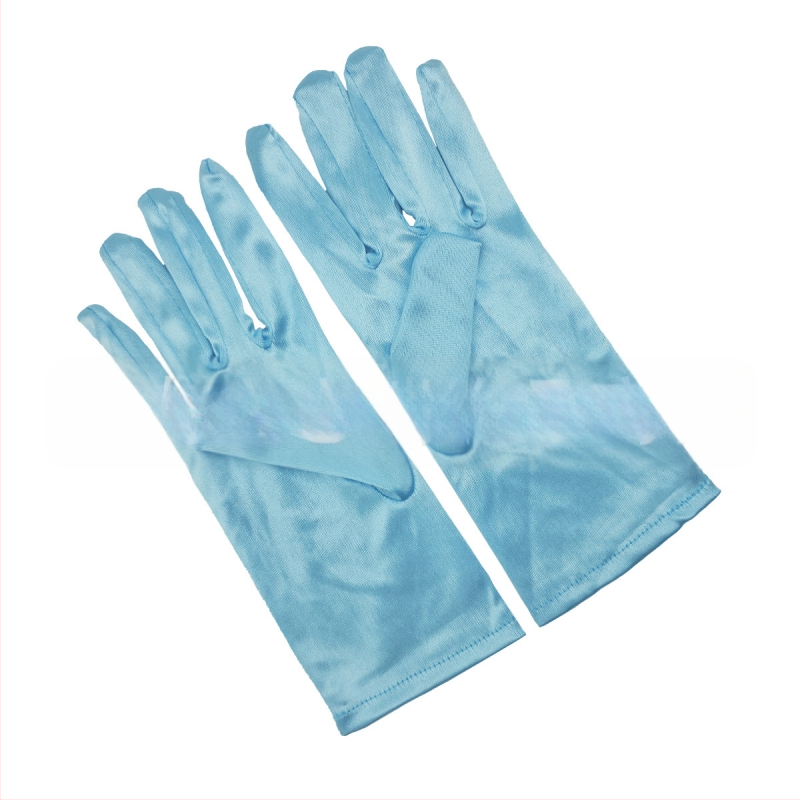 Öltöztesd fel a tiszta színű, rövid, sima szatén szatén kesztyűket Menyasszonyi, esküvői kesztyűk Halloween smink parti női rövid kesztyűk