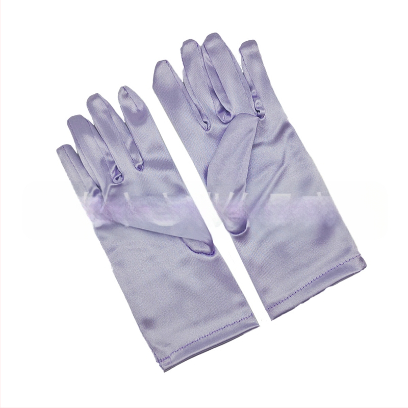 Öltöztesd fel a tiszta színű, rövid, sima szatén szatén kesztyűket Menyasszonyi, esküvői kesztyűk Halloween smink parti női rövid kesztyűk