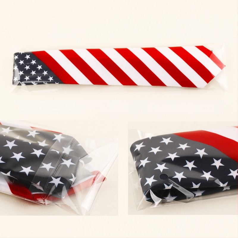 Függetlenség Napja Nyakkendő Mintás Férfi Csillagos Csíkos Nyakkendő Amazon AliExpress Határokon Átnyúló TEMU Supply Spot Nagykereskedelem