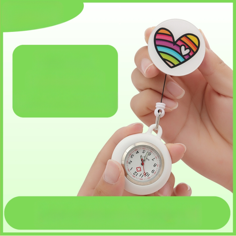 Behúzható nővéróra, Aranyos zsebóra, Függőóra orvosoknak, Világító óra diákoknak, Női modell, Raktáron, Gyors szállítás, Világító számlap